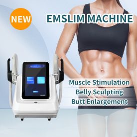   Új Dizájn Tesla15!  Emslim 2 Fogantyús Ems Slim Neo RF Izomformázó Gép A Fogyásért, Test Karcsúsításáért és ay Izmok növeléséért