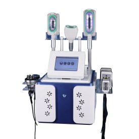   6 az 1 -ben Cryolipolysis Zsírfagyasztó gép, RF, Kavitációs és Lipolézeres fogyasztó gép